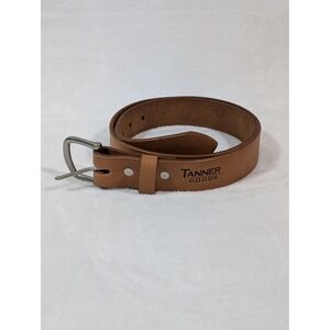 Tanner Goods Mens Classic Leather Belt Saddle Tan Size 36 Stainless Buckle